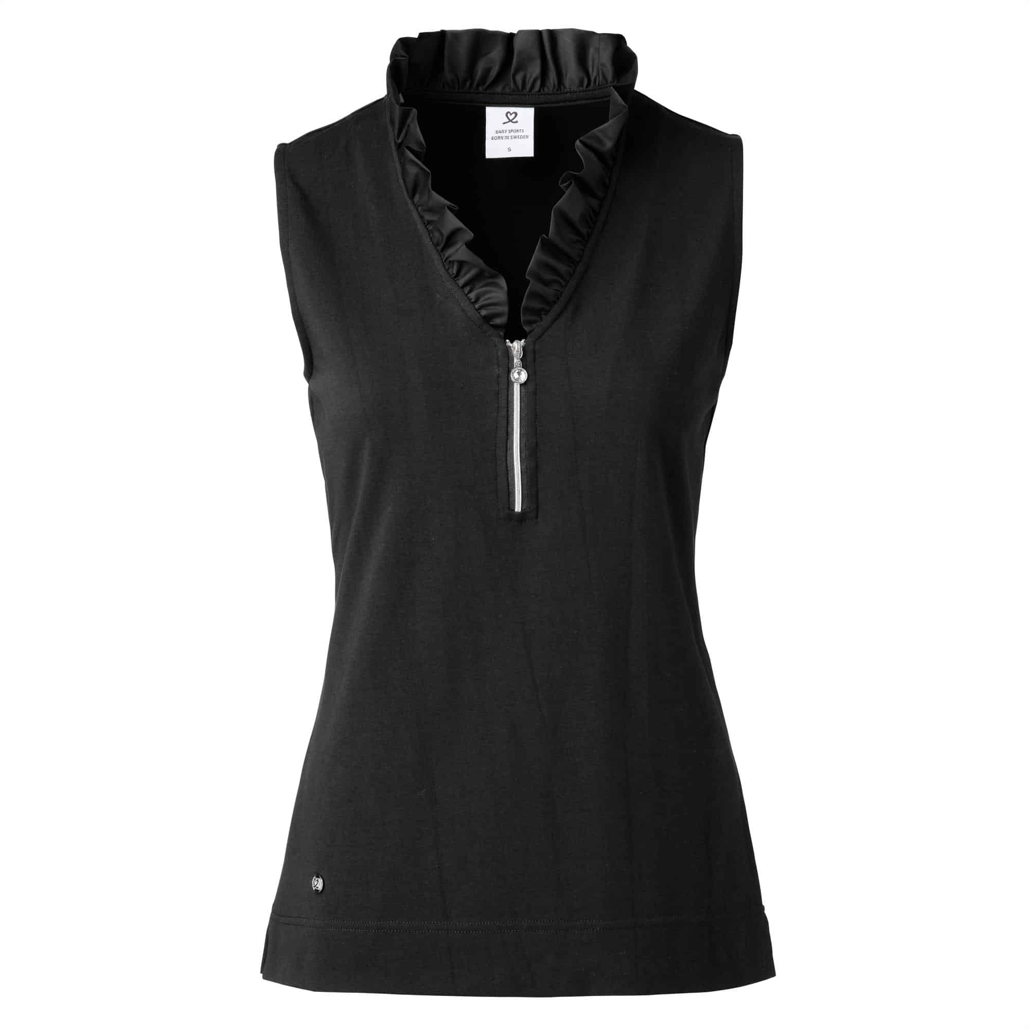 Daily Sports Patrice Ladies Sleeveless Golf Polo Black
